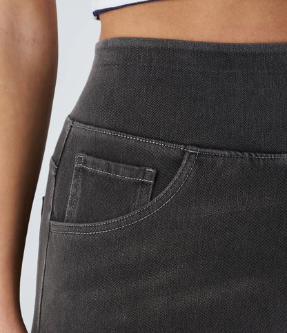 StrideJeans High-Rise Wide-Leg Pull-On Jeans