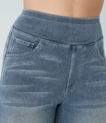 StrideJeans High-Rise Wide-Leg Pull-On Jeans