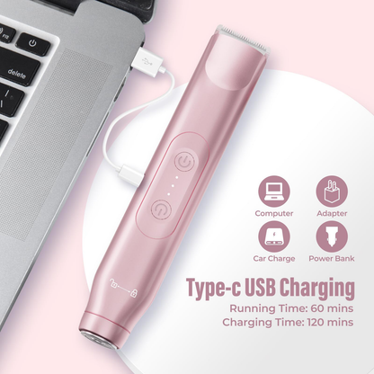 2-in-1 Women’s Electric Shaver – Dual Head Precision Trimmer