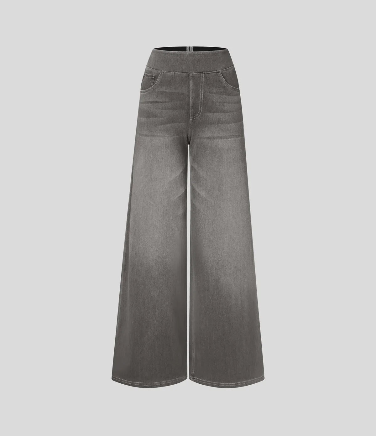 StrideJeans High-Rise Wide-Leg Pull-On Jeans
