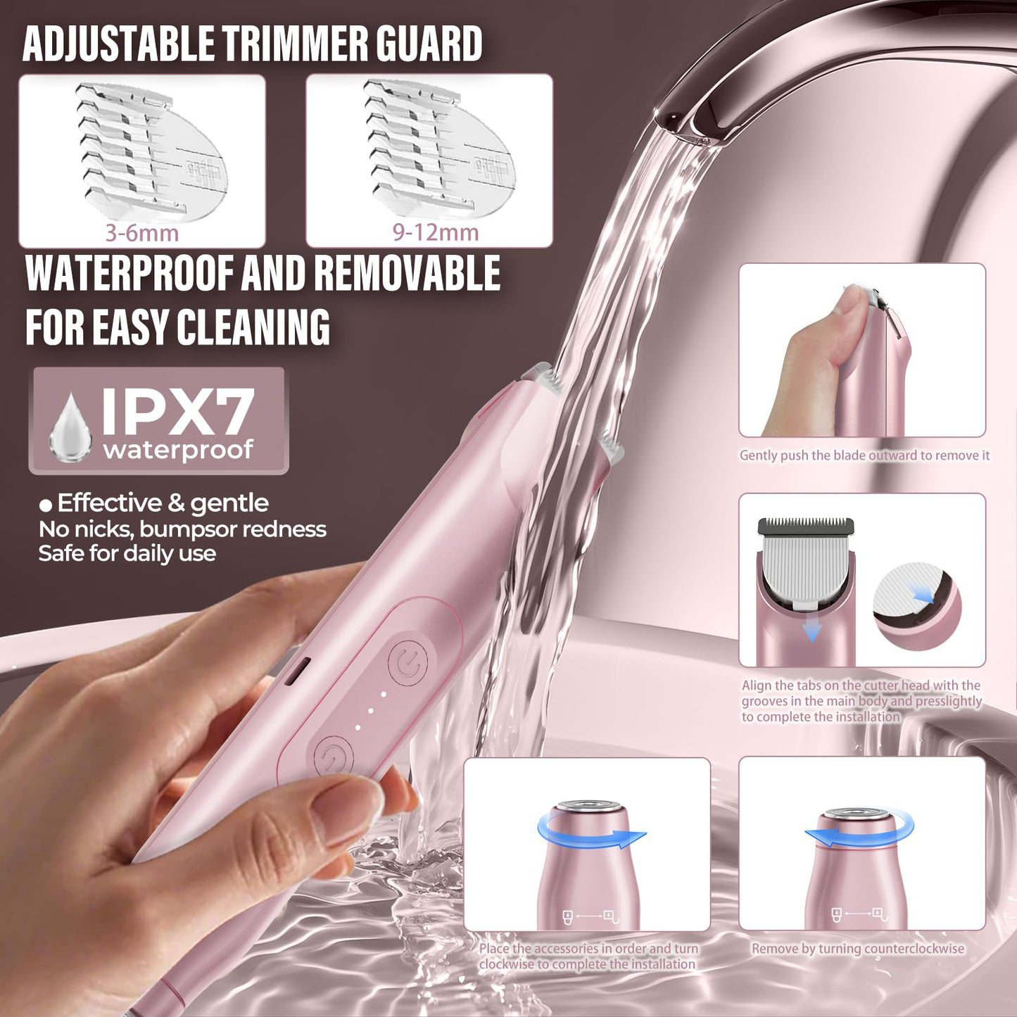2-in-1 Women’s Electric Shaver – Dual Head Precision Trimmer